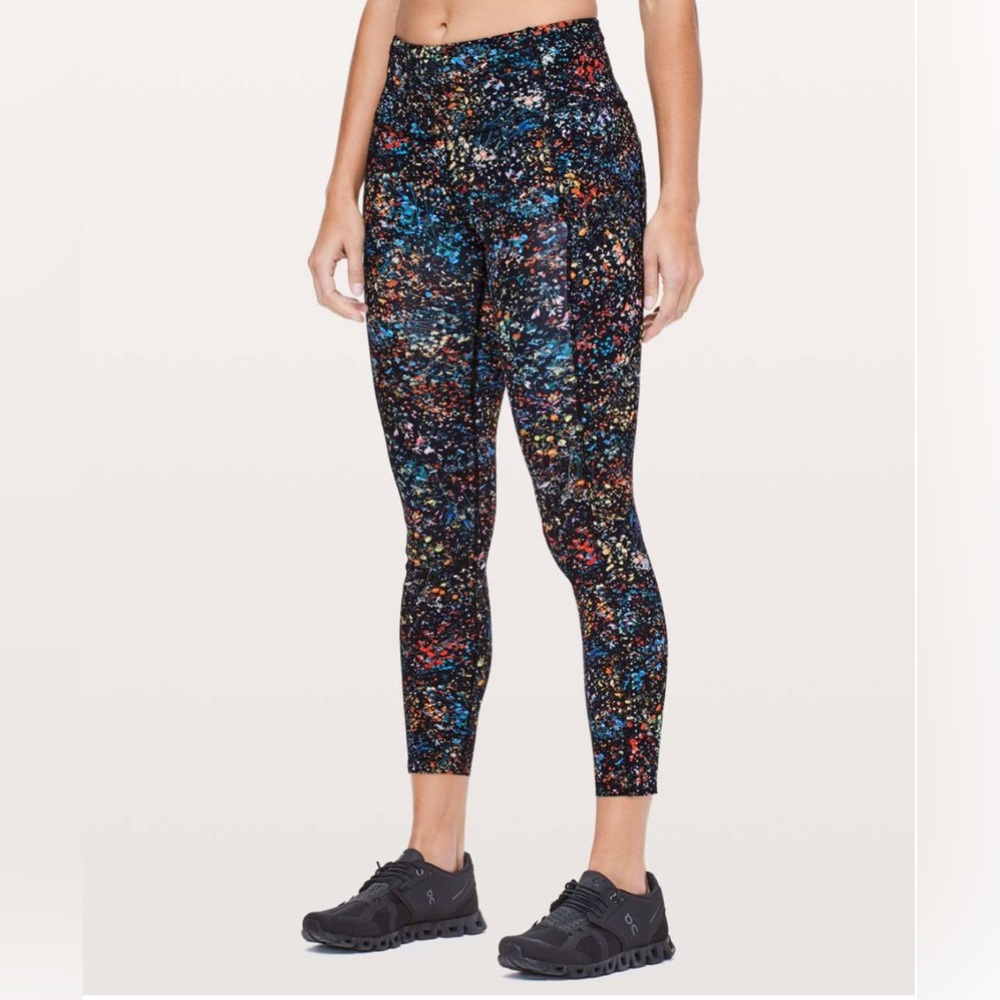 Lululemon Flowerescent Fast Free High Rise 7/8 Tights Pants ll